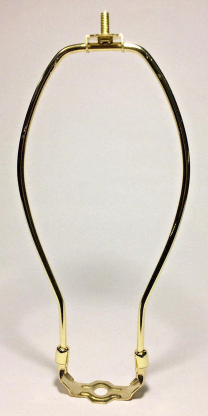 New 11" Brass Lamp HARP Shade Holder w/Base for Lamp Repair, Heavy Duty - Stone Door Lamps