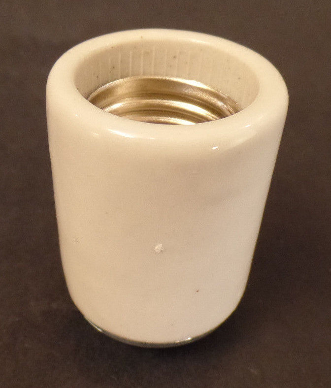New E26 Keyless Porcelain 3 Terminal Socket W/ Ground Screw, 1/4 IPS Thread #304