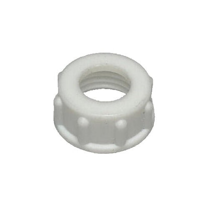 New White Bakelite (Plastic) Lamp Cord Bushing, 1/4F Tap (1/2") #CB906 - Stone Door Lamps