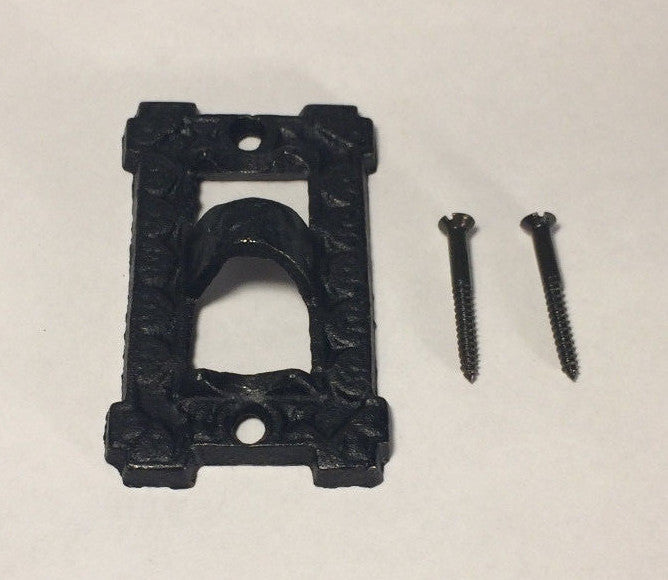 NEW 3" Long Black Cast Iron Square Wall Bracket Lamp Hinge with screws   #HIN26