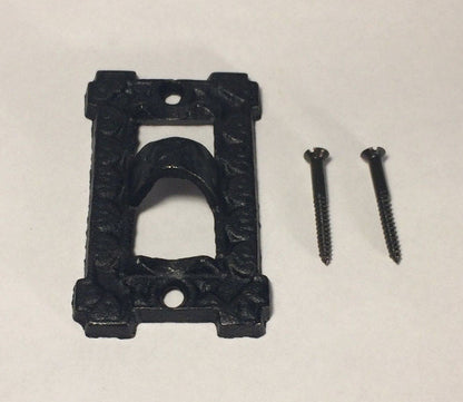 NEW 3" Long Black Cast Iron Square Wall Bracket Lamp Hinge with screws   #HIN26