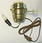Brass Electric Burner 3 - Way With Bottom Nite Lite & Brown Cord for Aladdin Lamps - Stone Door Lamps