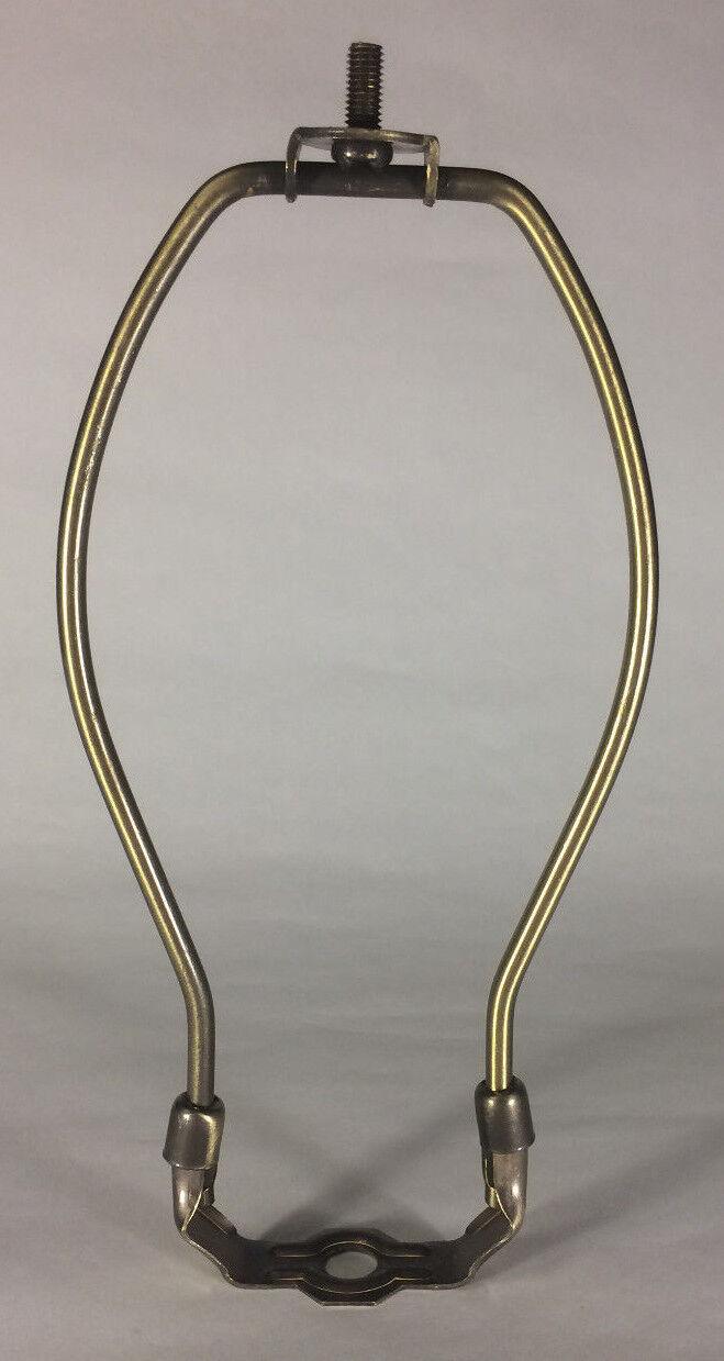 7" Heavy Antique Finish Brass Lamp HARP Shade Holder + Base for Lamp Repair - Stone Door Lamps