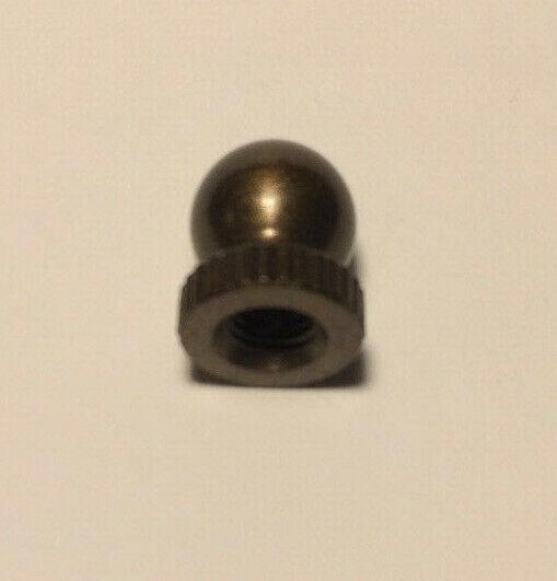 New Small Antique Bronze Knob Finial For Standard Lamp Harps, 9/16" ht. #BF958B - Stone Door Lamps