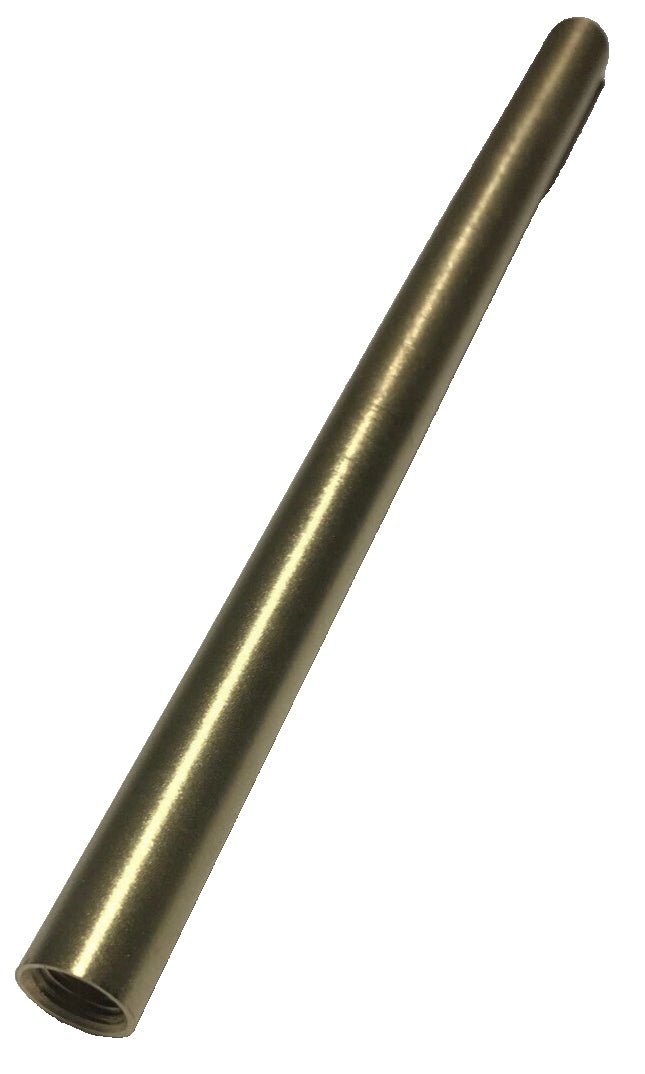 New 7" Brushed Brass Female Threaded Lamp Pipe, Rod, 1/8F Tap (3/8") #SP221U - Stone Door Lamps