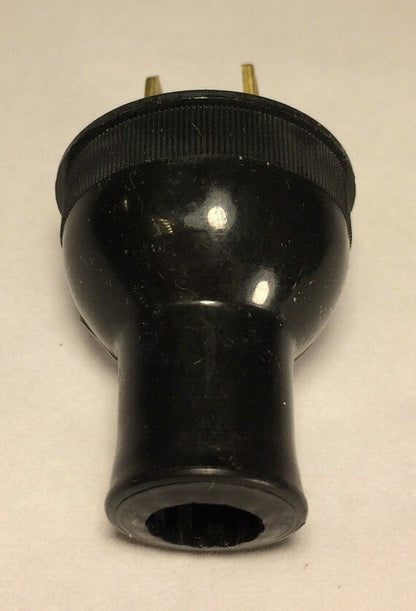 New Large Black Round Cord Plug For Large Round Wire, Cooper Brand #LP558