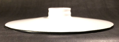 NEW 10 1/4" Flat White Metal Industrial Style Lamp Shade Porcelain Enamel Finish