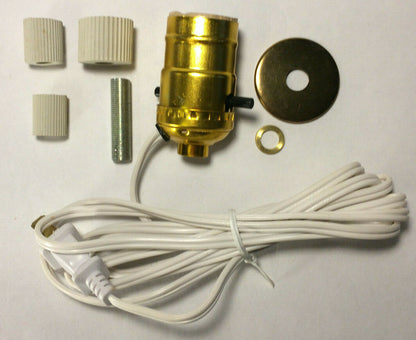 New Jug, Bottle Lamp Adapter Kit With 6 ft. White Cord And Hardware #JA337