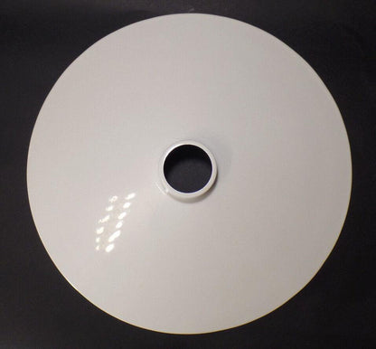 NEW 14" White Metal Porcelain Industrial Style Flat Lamp Pendant Light Shade - Stone Door Lamps