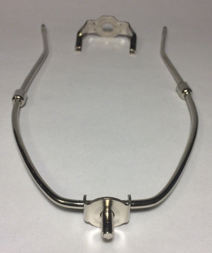 New 9" Nickel Finish Lamp HARP Shade Holder w/Base for Lamp Repair  #HAR58N