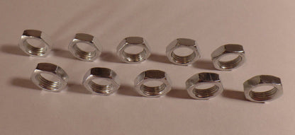 Lot Of 10 1/8F Heavy Steel Counter Sunk Hexnuts Ceiling Canopy, Lamp Part #HN705