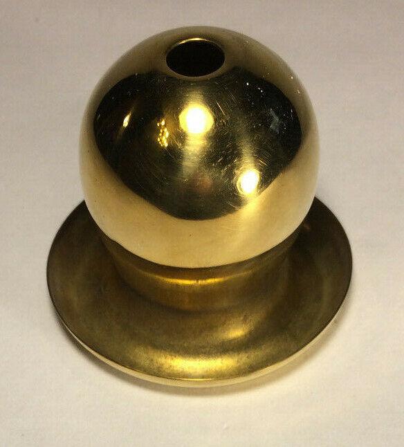 New Unfinished Solid Brass Decorative Socket Cover, Fits Standard Keyless Socket - Stone Door Lamps