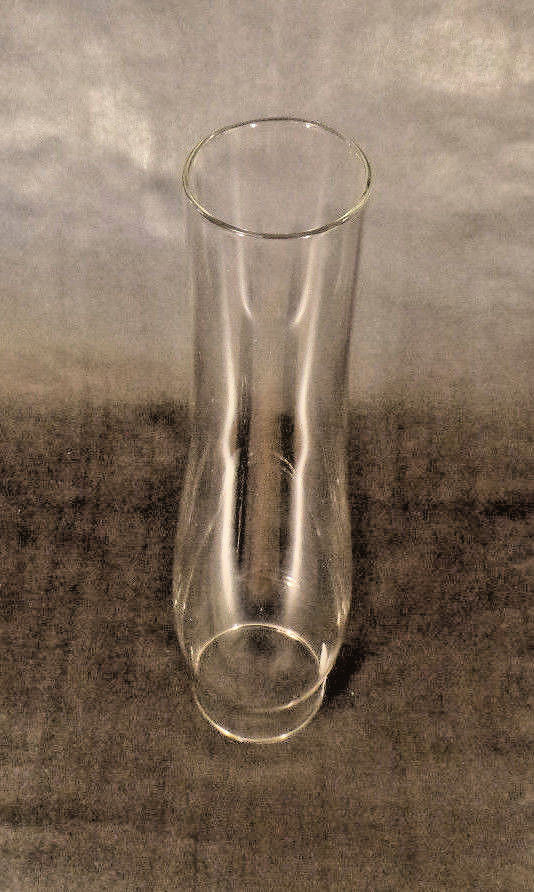 New 2 5/8" X 12 1/2" Clear Glass Heelless Lamp Chimney, Fits Aladdin #CH948