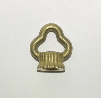 New 1" Unfinished Cast Brass Fixture Loop With Wire Way, 1/8F Tap(3/8") #BL986U - Stone Door Lamps