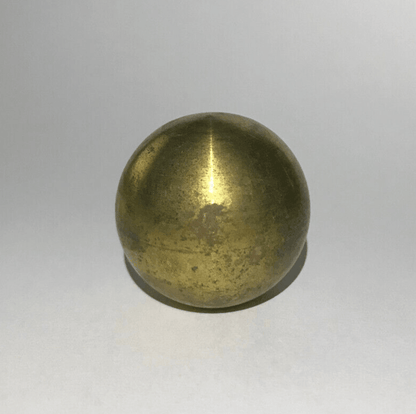 New 1 1/2" Diameter Brass Ball Finial, Cap, Unfinished Brass, 1/8F Tap #BF186U - Stone Door Lamps