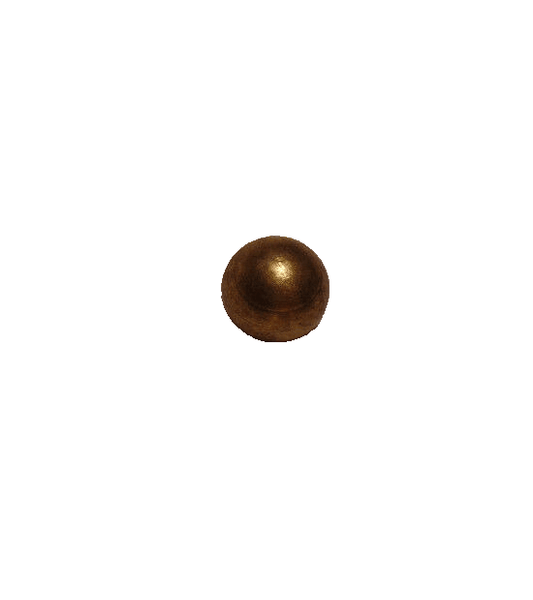 New 3/8" Diameter Brass Ball Finial, Cap, Unfinished Brass, 6/32F Tap #BB000U