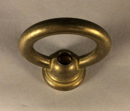 New 1 3/4" Unfinished Cast Brass Loop Lamp Part With Wire Way, 1/4F Tap #BL849U - Stone Door Lamps
