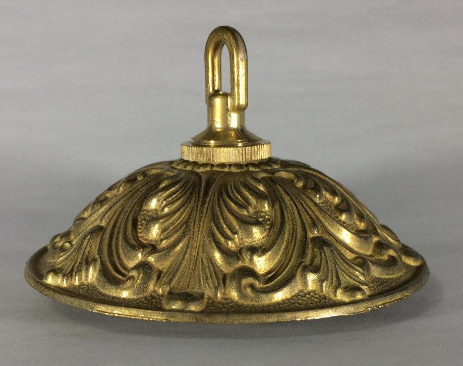 5 1/2" Unfinished Brass Finish Die Cast Brass Screw Collar Ceiling Canopy Kit - Stone Door Lamps
