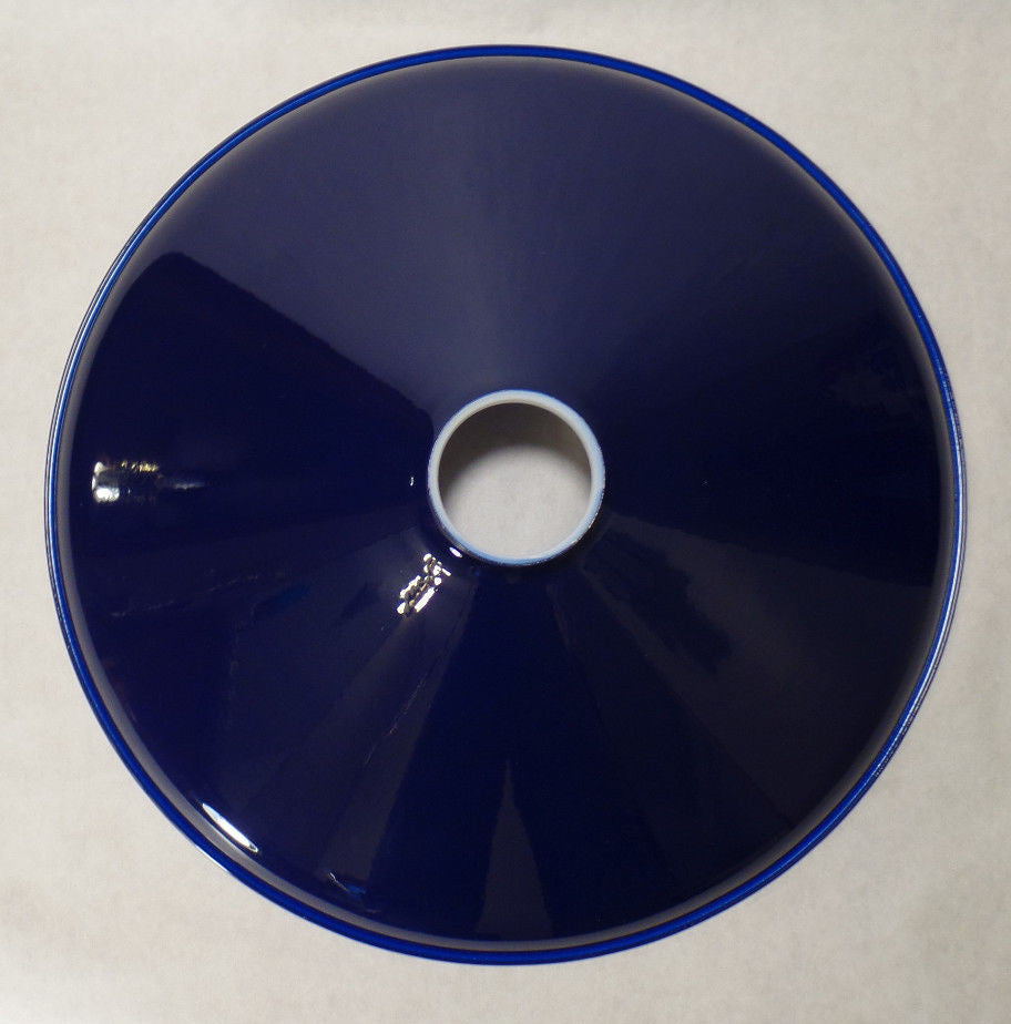 New 14" Industrial Style Blue Metal Lampshade, 2 1/4" Fitter #IS384BL