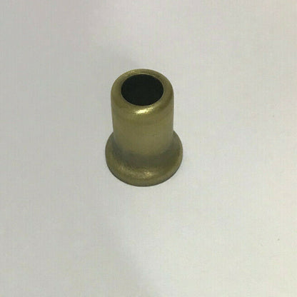 New Antique Brass Stamped Steel Lamp Neck, 1/8IP (3/8") Slip, 1" Ht., #AN963A