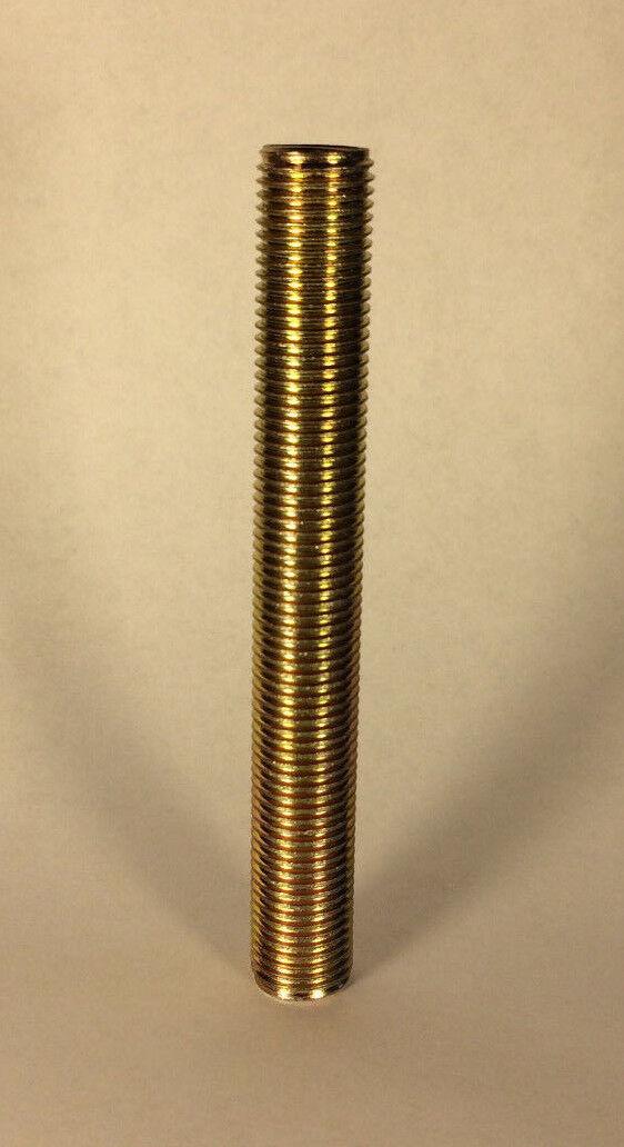New Seamless 3", 1/4 IP Steel All Thread Zinc Plated Lamp Nipple 1/2" O.D. #357 - Stone Door Lamps