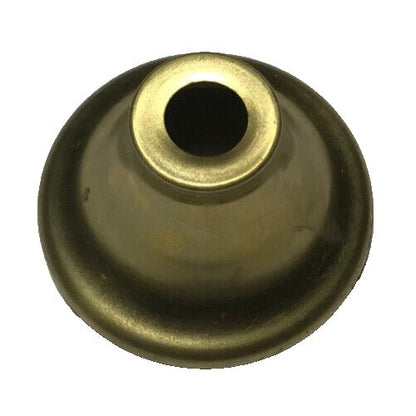 New Unfinished Brass Small Lamp Neck, 1/8IP (3/8") Slip, 1 1/4" Ht. 1 15/16" Dia - Stone Door Lamps