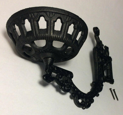 New Early American / Victorian Style 11" Cast Iron Reflector Wall Bracket #WB801 - Stone Door Lamps