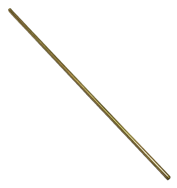 New 36" Lamp Pipe, Solid Unfinished Brass Threaded 3/16", 1/8 IP (3/8") #BP348BU