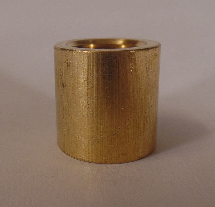 New Heavy Brass Nipple & Pipe Coupling, Unfinished Brass, 3/4" ht., 1/4F #BC877U