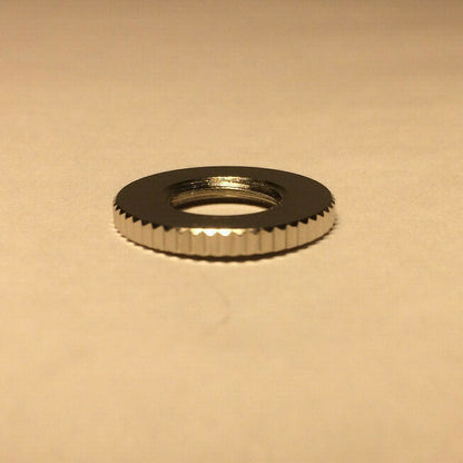 New Nickel Plated Brass Knurled Locknut, 1/8 IP Threads, 3/4" O.D. #LN720N