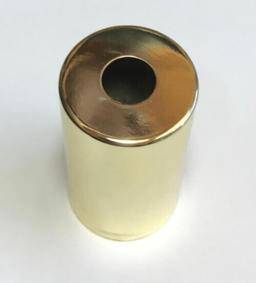 New 1 7/8" Lamp Socket Cup For Short Candelabra Sockets, Polished Brass Finish - Stone Door Lamps