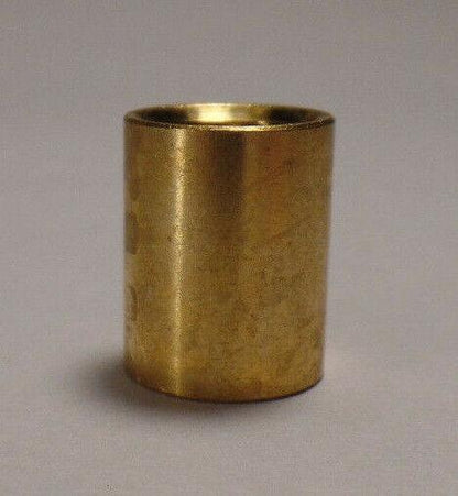 New Brass Lamp Pipe Coupling, Unfinished Brass, 9/16" ht., 1/8F (3/8") #BC936U - Stone Door Lamps