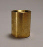 New Brass Lamp Pipe Coupling, Unfinished Brass, 9/16" ht., 1/8F (3/8") #BC936U - Stone Door Lamps