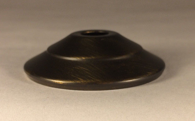 New 1 3/8" Solid Spun Brass Vase Lamp Cap, Vase Plate, Antique Brass Finish 600A