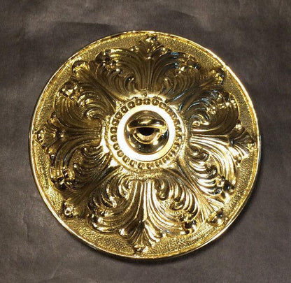 5 1/2" Polished Brass Finish Die Cast Brass Screw Collar Ceiling Canopy Kit - Stone Door Lamps