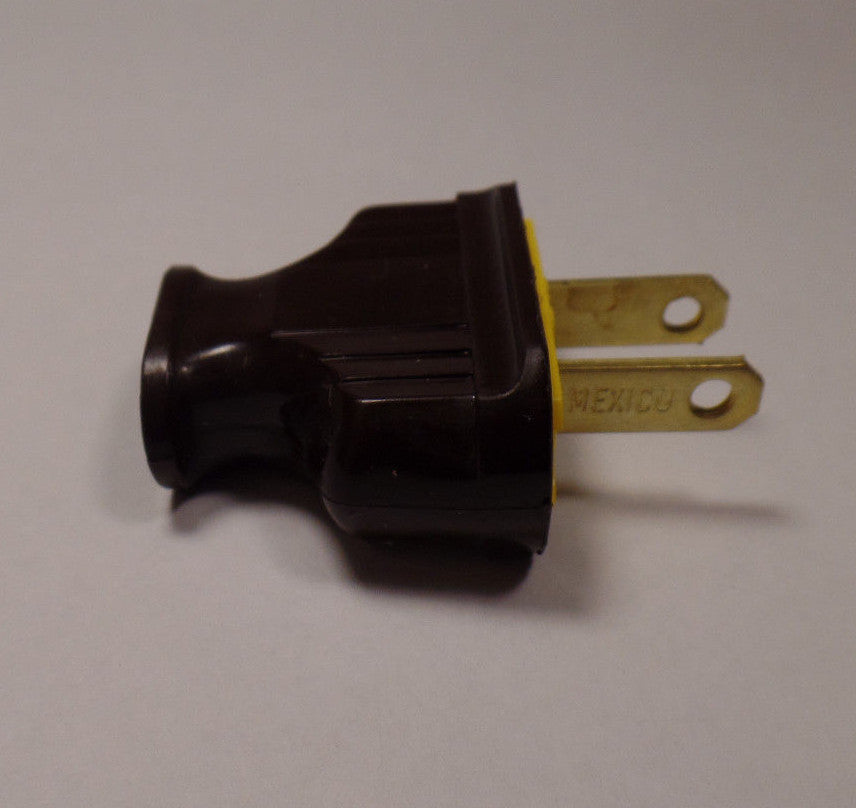 New Brown Heavy Bakelite Plug, Early Electric Style, Lamp Part,U.L.Listed #BP516