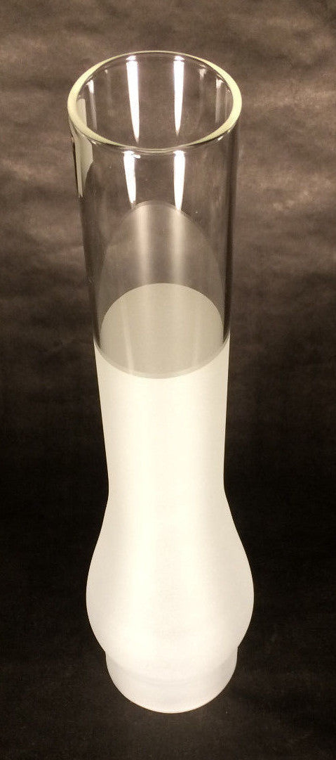 3" x 14" Tall 3/4 Frost Glass Kerosene Oil Electric Lamp Chimney #2 Burner CH973