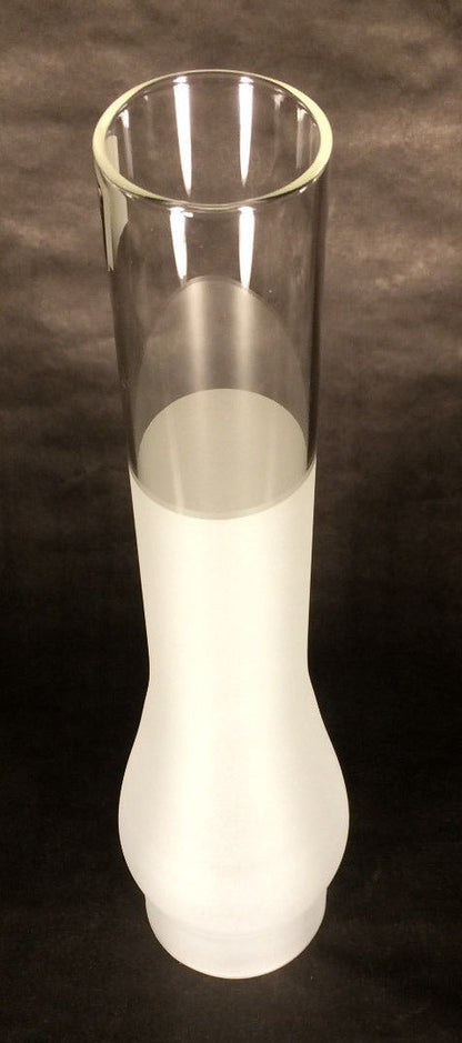 3" x 14" Tall 3/4 Frost Glass Kerosene Oil Electric Lamp Chimney #2 Burner CH973
