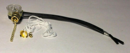 New Pull Chain Switch For Canopy Or Fan Light, 6" Long Wire Leads #CS405 - Stone Door Lamps