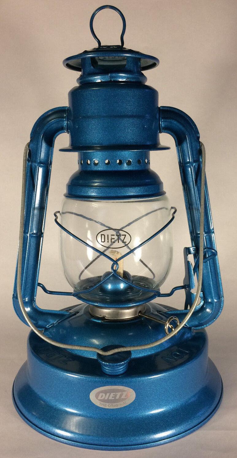 NEW Blue 12" tall Dietz No. 1 Little Wizard #1 Oil Kerosene Lantern + wick LA850