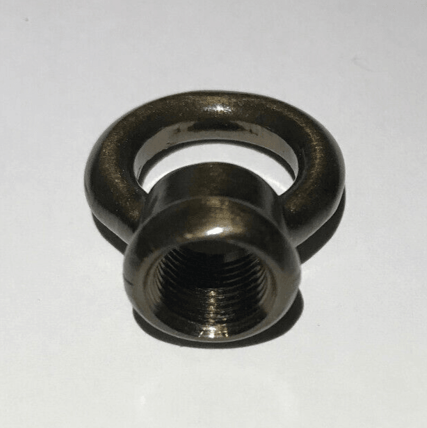 New 1" Cast Brass Loop With Wire Way Antique Bronze Finish 1/8F Tap(3/8") BL954B - Stone Door Lamps