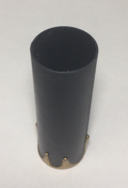 4" HEIGHT BLACK PLASTIC EDISON STANDARD SOCKET CANDLE COVER W/ GOLD DRIPS CC923