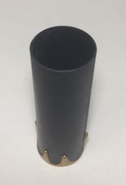 4" HEIGHT BLACK PLASTIC EDISON STANDARD SOCKET CANDLE COVER W/ GOLD DRIPS CC923