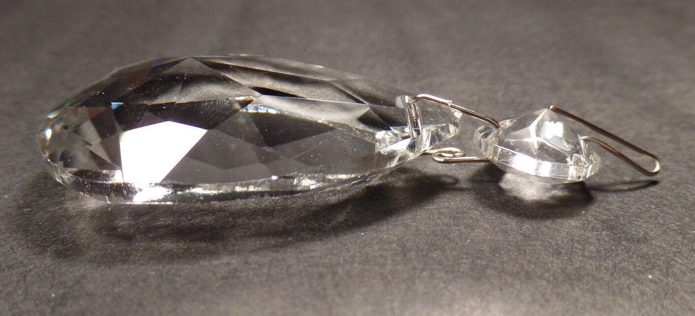 2" (50mm) Clear Glass Crystal Pendalogue Prism w/ Chrome Pins Chandelier Lamp - Stone Door Lamps