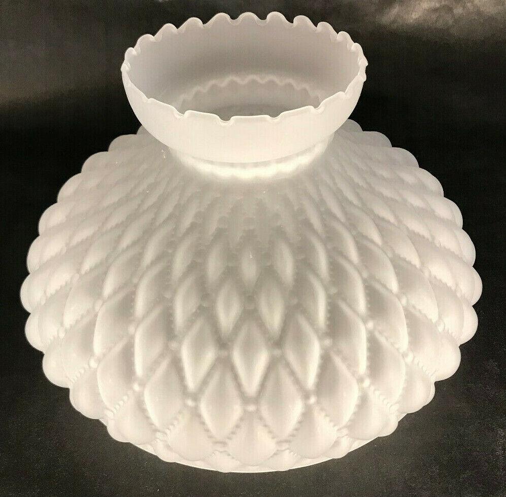 New 10" Satin Crystal Glass Diamond Quilted Student Lamp Shade #SH410 - Stone Door Lamps