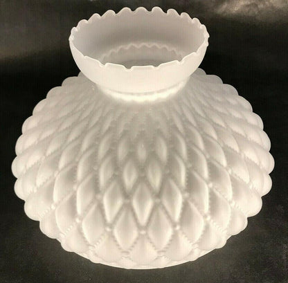 New 10" Satin Crystal Glass Diamond Quilted Student Lamp Shade #SH410 - Stone Door Lamps