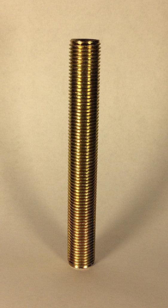New Seamless 4", 1/4 IP Steel All Thread Zinc Plated Lamp Nipple 1/2" O.D. #201