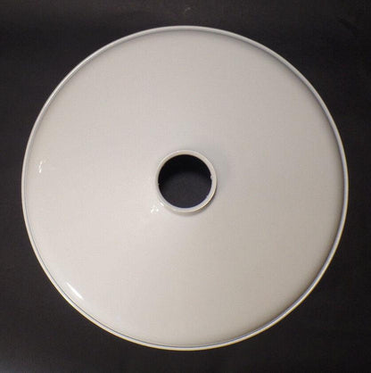 New 14" White Industrial Style Metal Lampshade, Porcelain Enamel Finish #iS384W - Stone Door Lamps