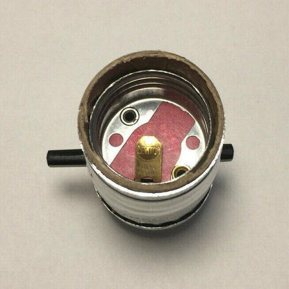 New Leviton Push - Thru Lamp Socket w/ Nickel Finish, Medium Base E26 #CS102N - Stone Door Lamps