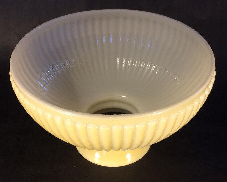 New 10" Opal Glass, Buff Nu - Gold Tint Ribbed Student Lamp Shade, USA Made #SH140 - Stone Door Lamps